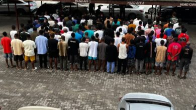 EFCC Arrests 117 Suspected Yahoo Boys in Lagos Hotel