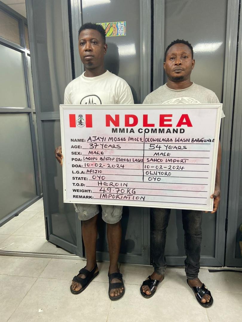 NDLEA Intercepts Largest Heroin Consignment, Arrests Syndicate
