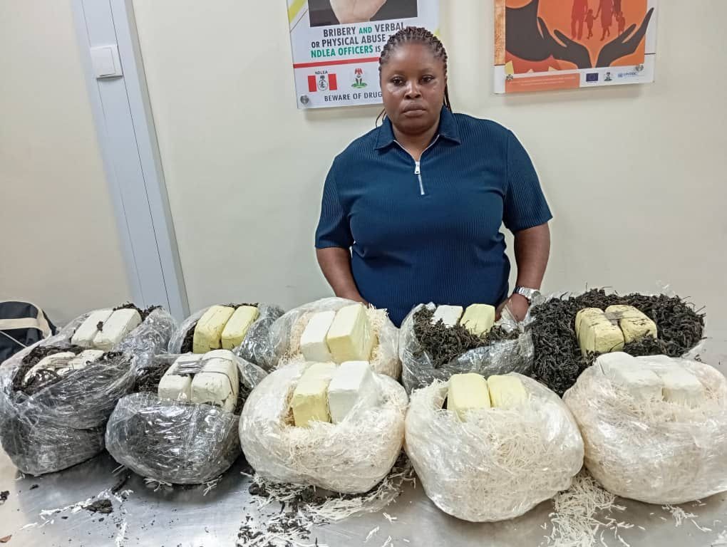 NDLEA Stops Lady ,35, From Exporting Illicit Drugs Concealed in Salad, Dried Vegetables