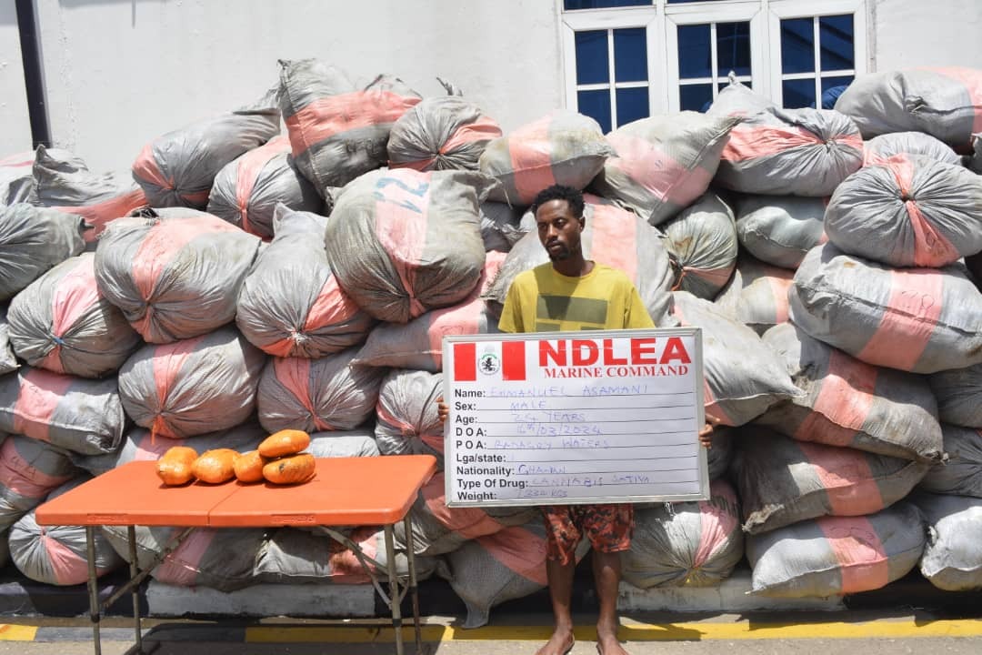 Navy Intercepts 193 Bags of Cannabis in Lagos, Arrests Suspect