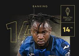 Nigeria’s Ademola Lookman Ranked 14th in 2024 Ballon d’Or