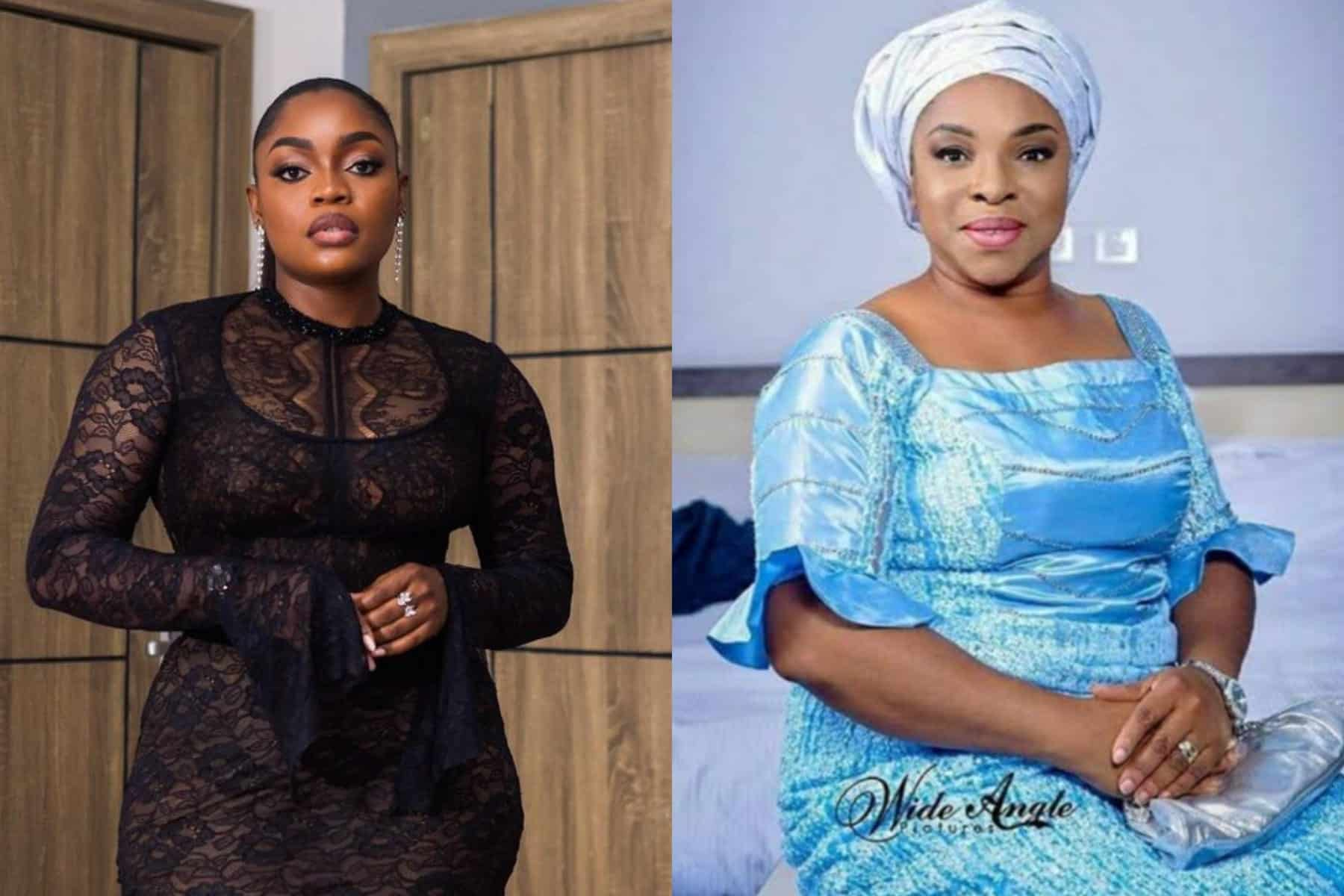 “My heart was beating so fast. She knows me” – Bisola Aiyeola shed tears as she meets veteran actress, Liz Benson