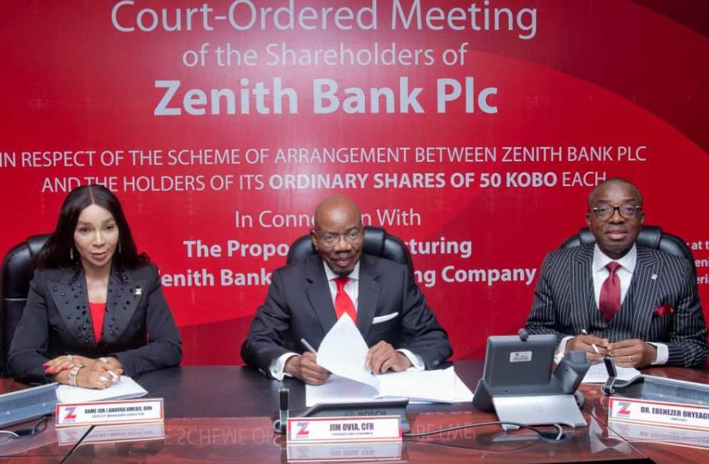 Shareholders approve HoldCo structure for Zenith Bank at EGM
