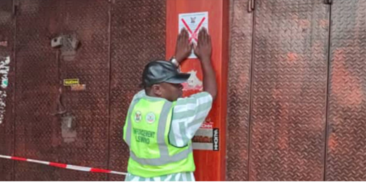 Lagos govt seals Mega Plaza in Lagos Island for discharging untreated washwater into public drain