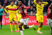 Chukwueze scores late-winner to give AC Milan stunning win over Parma