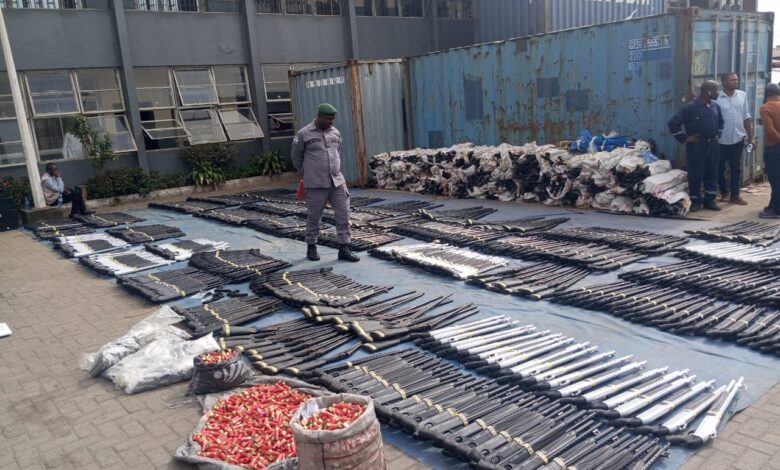 Customs hands over 1,599 seized arms, ammunition in Lagos to NSA Office