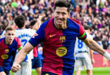 Lewandowski earns Barcelona win over Alaves to preserve title hopes