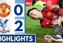 Man United slump 0-2 to Crystal Palace at Old Trafford