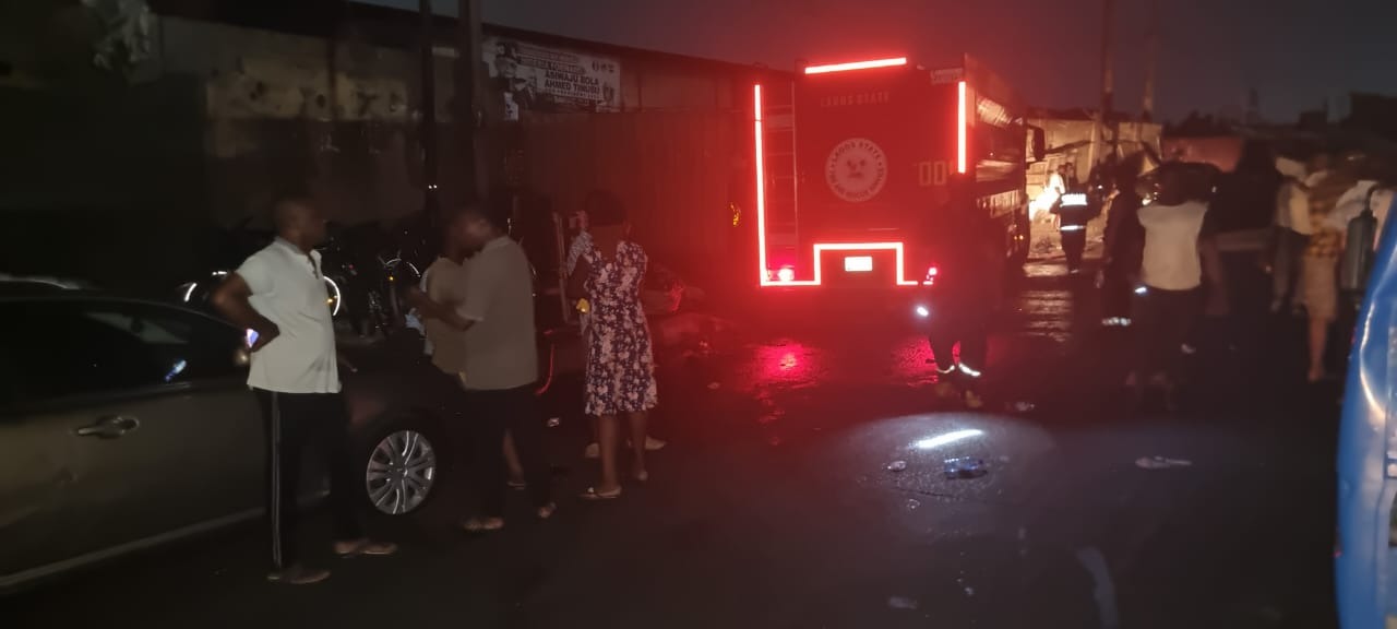 Photos: Midnight fire guts Ladipo, Owode Onirin markets in Lagos
