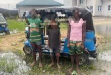 Video: Police recover stolen phones from tricycle thieves in Delta