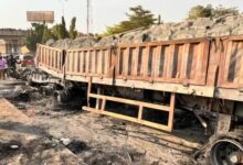 Abuja Truck explosion: Citizen Olabamiji Ahmed’s Wife, 4 children cry in agony