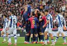 Barcelona thrash 10-man Real Sociedad to reclaim La Liga top spot