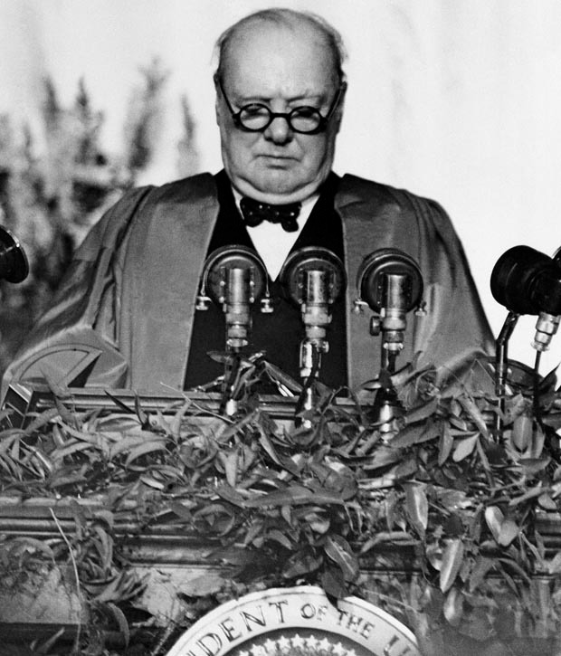 Churchill delivers Iron Curtain speech