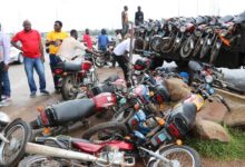 Enforcement of Okada ban: Task force impounds 82 motorcycles