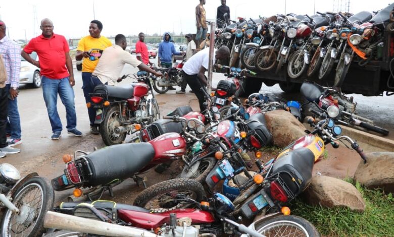 Enforcement of Okada ban: Task force impounds 82 motorcycles