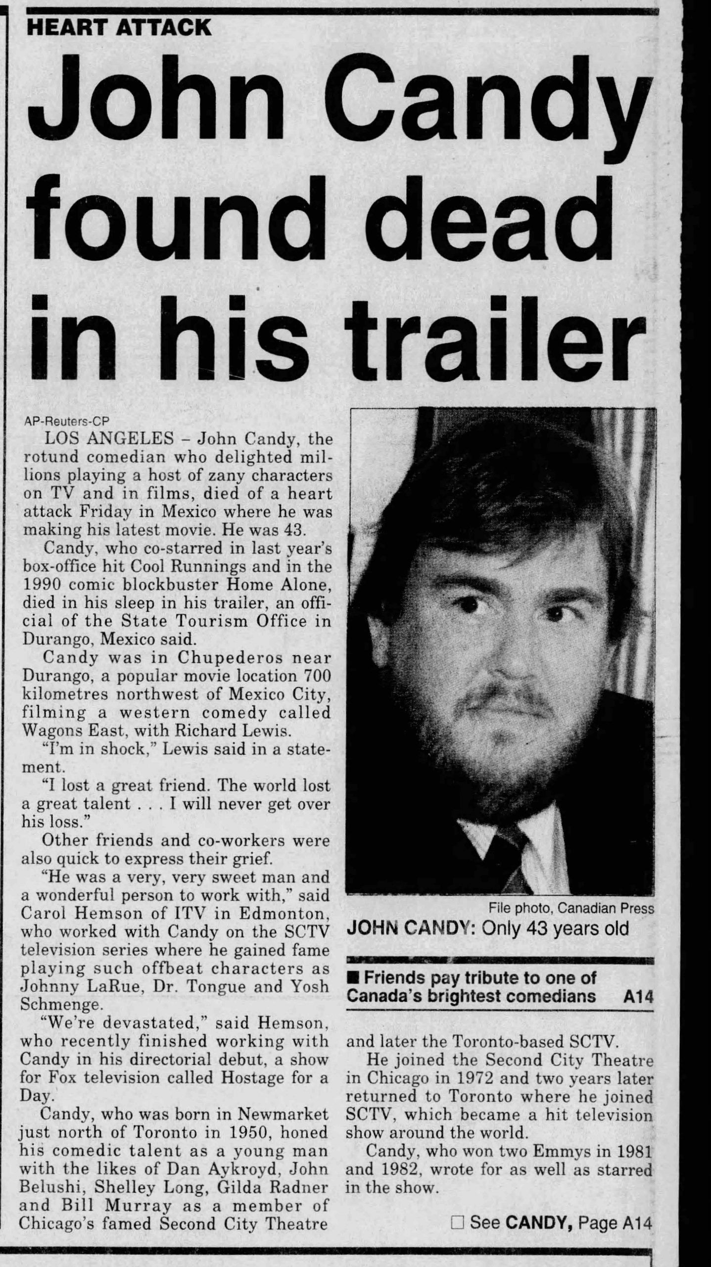 John Candy dies