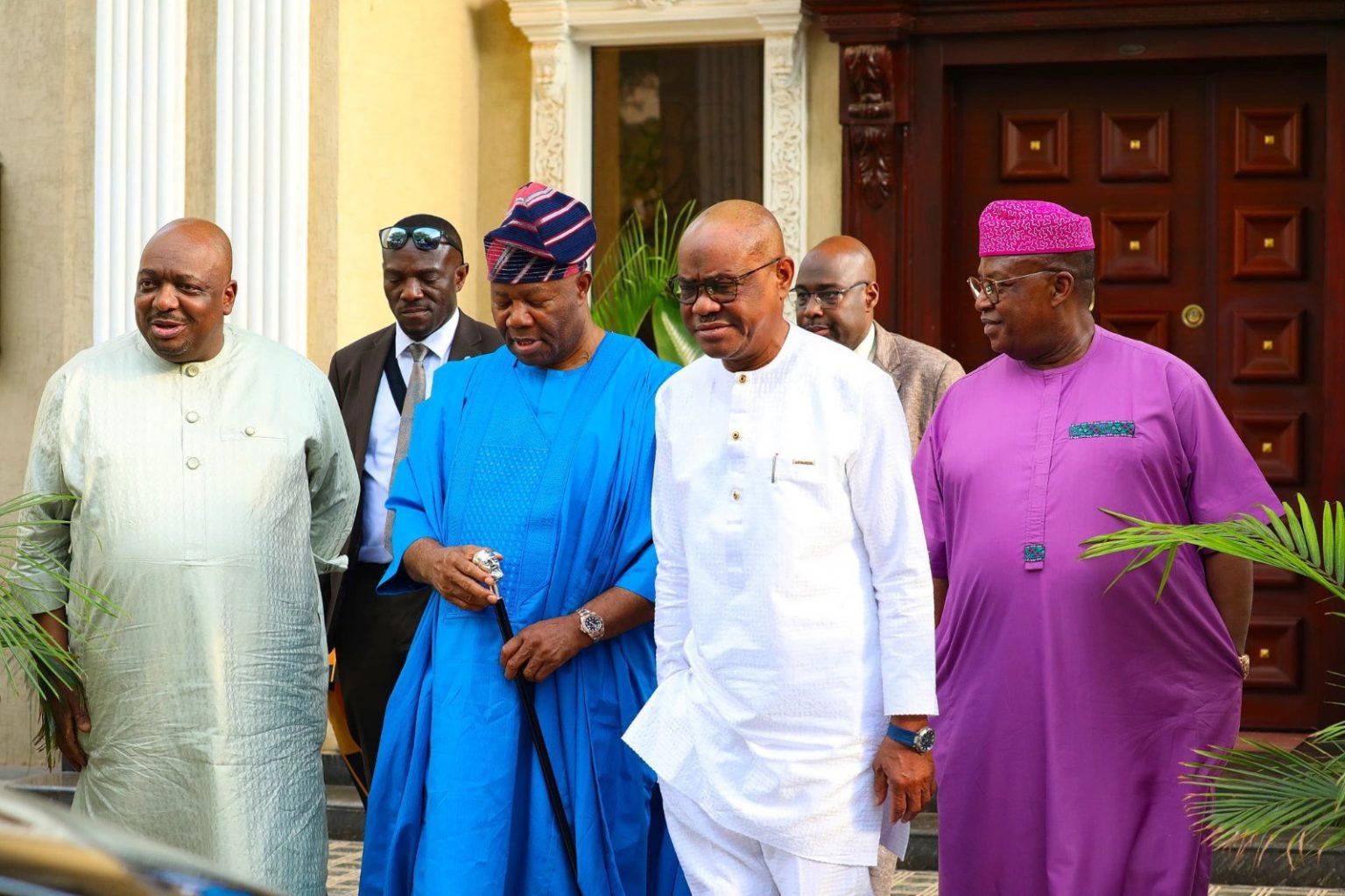 Photos: Akpabio visits Wike in Abuja