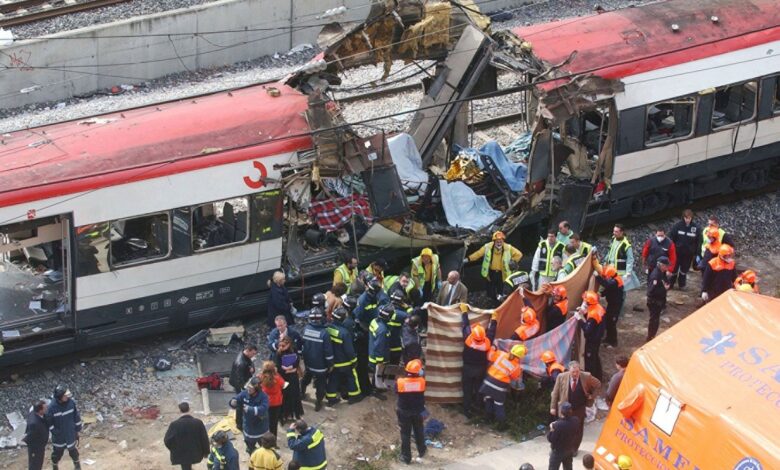 Terrorists bomb trains in Madrid