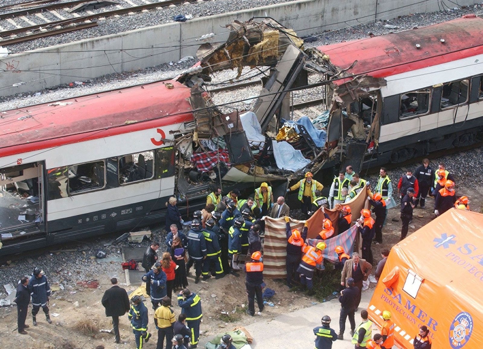 Terrorists bomb trains in Madrid