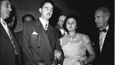 The espionage trial of Ethel and Julius Rosenberg begins