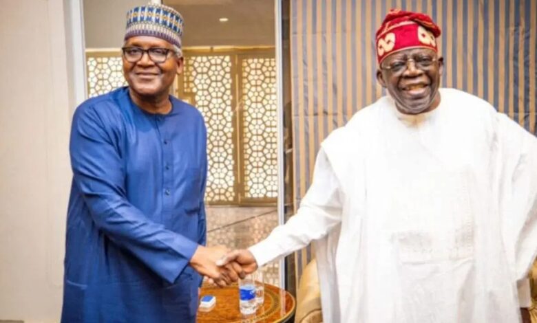 President Tinubu greets Aliko Dangote on his birthday