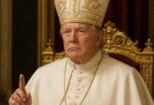 Trump posts spoof picture of self dressed as pope
