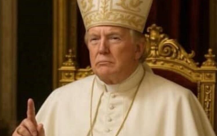 Trump posts spoof picture of self dressed as pope